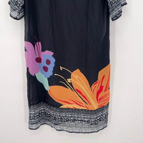 Soft Surroundings Pullover Floral Sheer Dress - Picture 4 of 9